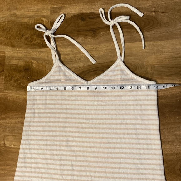 Madewell Cotton Nightgown Summer Sleepwear Mini Dress Stripes Natural Adjustable - Picture 9 of 10